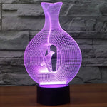 Lâmpada de Secretária Estéreo Visual Criativa com Descoloração de 7 Cores, Luz Noturna, Estilo Pássaro na Gaiola