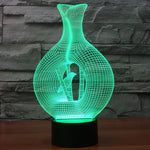 Lâmpada de Secretária Estéreo Visual Criativa com Descoloração de 7 Cores, Luz Noturna, Estilo Pássaro na Gaiola