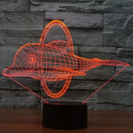7 Color Discoloration Creative Visual Stereo Lamp Desk Lamp Night Light, Dolphin Jump Style