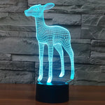 Lâmpada de Secretária Estéreo Visual Criativa com Descoloração de 7 Cores, Luz Noturna, Estilo Veado