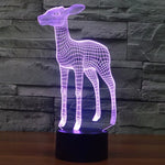 Lâmpada de Secretária Estéreo Visual Criativa com Descoloração de 7 Cores, Luz Noturna, Estilo Veado