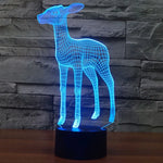Lâmpada de Secretária Estéreo Visual Criativa com Descoloração de 7 Cores, Luz Noturna, Estilo Veado