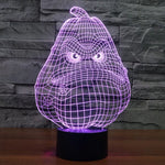 Lâmpada de Secretária Estéreo Visual Criativa com Descoloração de 7 Cores, Luz Noturna, Estilo Cabaça Branca