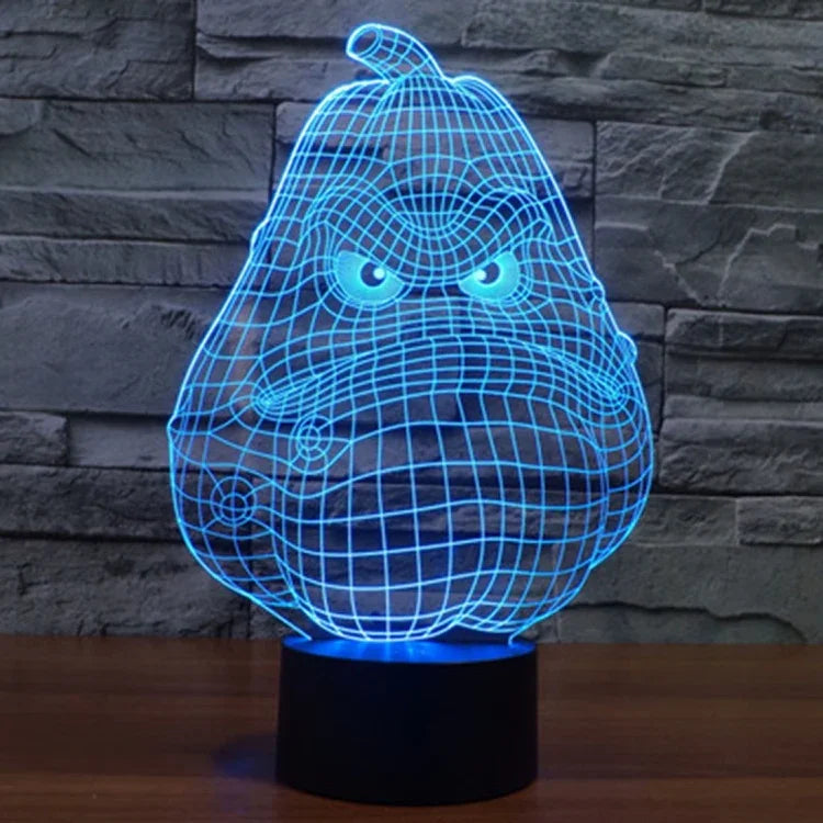 Lâmpada de Secretária Estéreo Visual Criativa com Descoloração de 7 Cores, Luz Noturna, Estilo Cabaça Branca