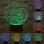 Lâmpada de Secretária Estéreo Visual Criativa com Descoloração de 7 Cores, Luz Noturna, Estilo Abstrato