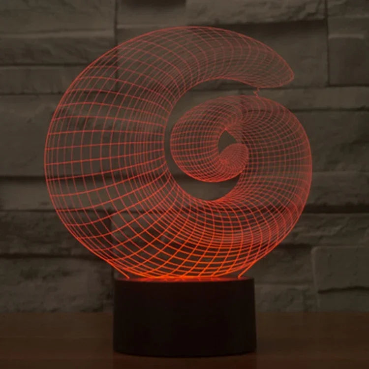 Lâmpada de Secretária Estéreo Visual Criativa com Descoloração de 7 Cores, Luz Noturna, Estilo Abstrato