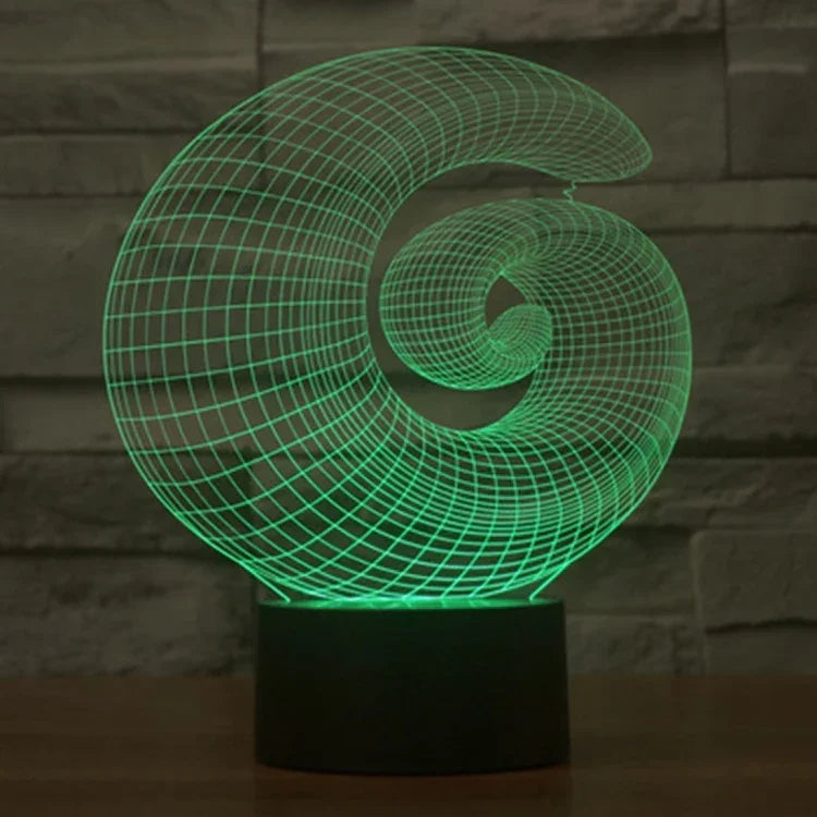 Lâmpada de Secretária Estéreo Visual Criativa com Descoloração de 7 Cores, Luz Noturna, Estilo Abstrato