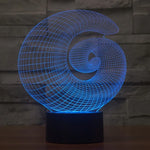 Lâmpada de Secretária Estéreo Visual Criativa com Descoloração de 7 Cores, Luz Noturna, Estilo Abstrato