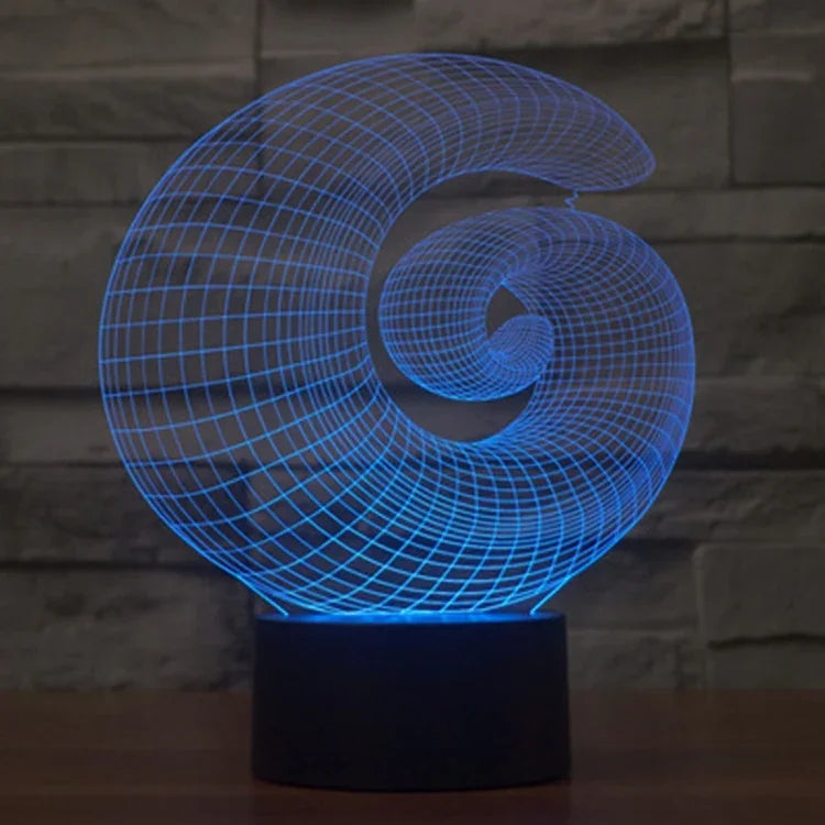 Lâmpada de Secretária Estéreo Visual Criativa com Descoloração de 7 Cores, Luz Noturna, Estilo Abstrato