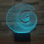 Lâmpada de Secretária Estéreo Visual Criativa com Descoloração de 7 Cores, Luz Noturna, Estilo Abstrato