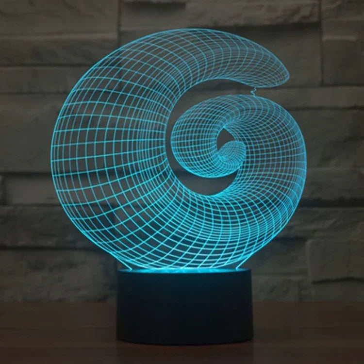Lâmpada de Secretária Estéreo Visual Criativa com Descoloração de 7 Cores, Luz Noturna, Estilo Abstrato