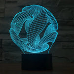 Lâmpada de Secretária Estéreo Visual Criativa com Descoloração de 7 Cores, Luz Noturna, Estilo Abstrato Modelo 7