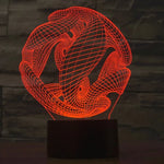 Lâmpada de Secretária Estéreo Visual Criativa com Descoloração de 7 Cores, Luz Noturna, Estilo Abstrato Modelo 7