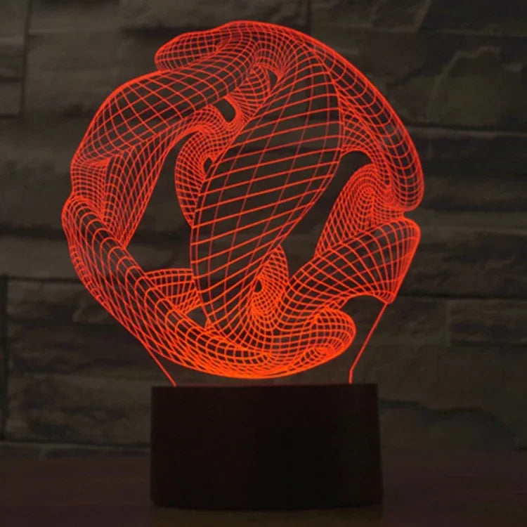 Lâmpada de Secretária Estéreo Visual Criativa com Descoloração de 7 Cores, Luz Noturna, Estilo Abstrato Modelo 7