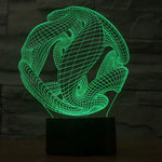 Lâmpada de Secretária Estéreo Visual Criativa com Descoloração de 7 Cores, Luz Noturna, Estilo Abstrato Modelo 7
