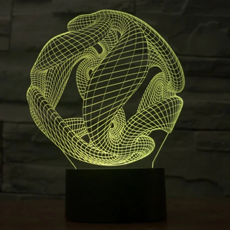 Lâmpada de Secretária Estéreo Visual Criativa com Descoloração de 7 Cores, Luz Noturna, Estilo Abstrato Modelo 7