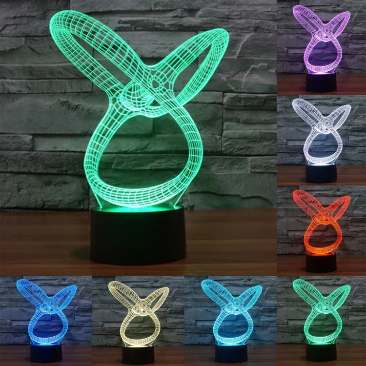 Lâmpada de Secretária Estéreo Visual Criativa com Descoloração de 7 Cores, Luz Noturna, Estilo Abstrato Modelo 2