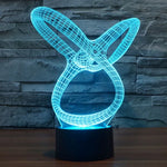 Lâmpada de Secretária Estéreo Visual Criativa com Descoloração de 7 Cores, Luz Noturna, Estilo Abstrato Modelo 2