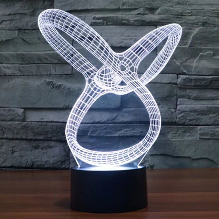 Lâmpada de Secretária Estéreo Visual Criativa com Descoloração de 7 Cores, Luz Noturna, Estilo Abstrato Modelo 2