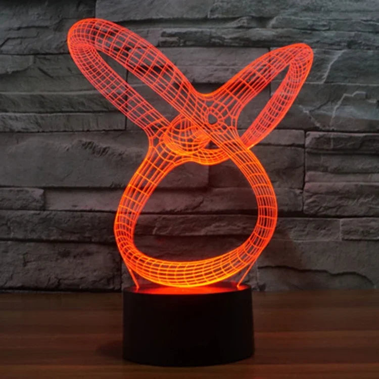 Lâmpada de Secretária Estéreo Visual Criativa com Descoloração de 7 Cores, Luz Noturna, Estilo Abstrato Modelo 2