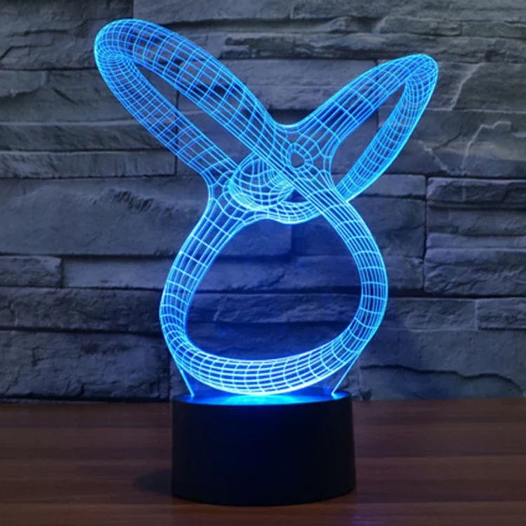 Lâmpada de Secretária Estéreo Visual Criativa com Descoloração de 7 Cores, Luz Noturna, Estilo Abstrato Modelo 2