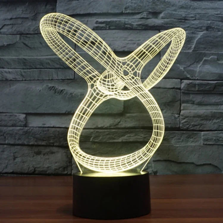 Lâmpada de Secretária Estéreo Visual Criativa com Descoloração de 7 Cores, Luz Noturna, Estilo Abstrato Modelo 2