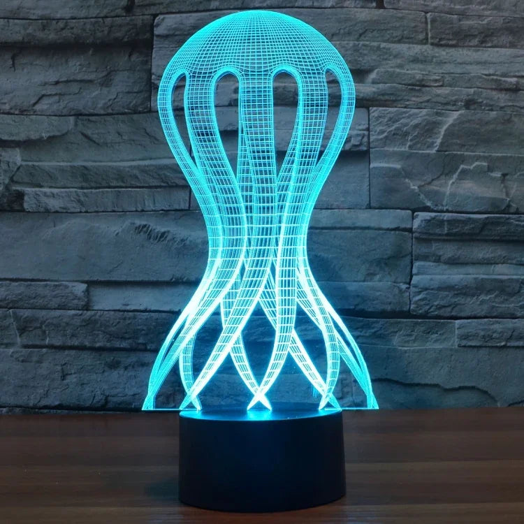 Lâmpada de Secretária Estéreo Visual Criativa com Descoloração de 7 Cores, Estilo Acaleph