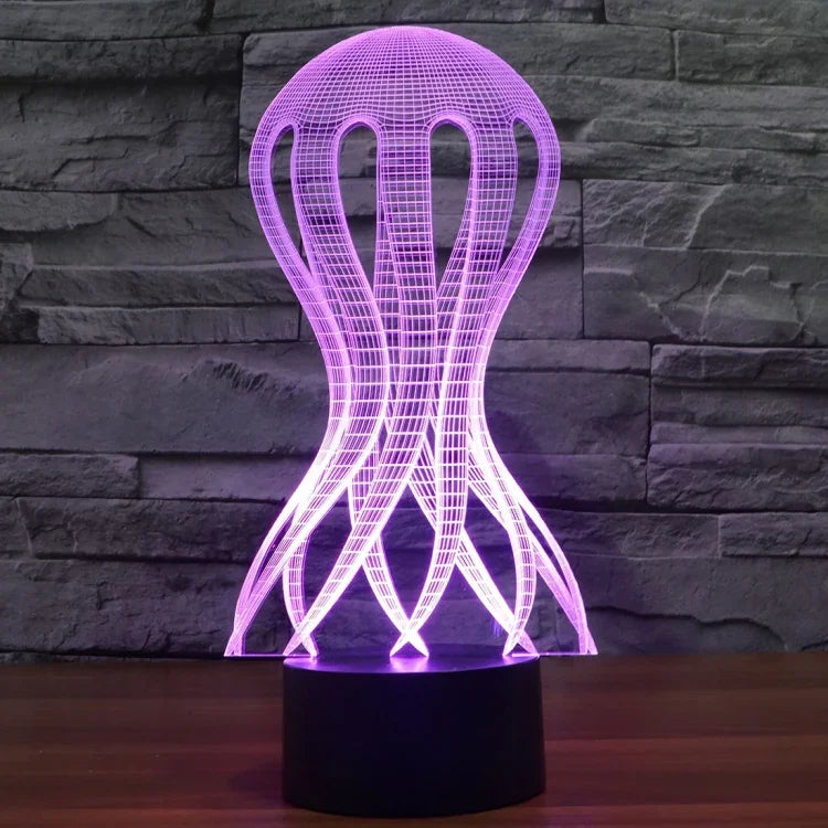 Lâmpada de Secretária Estéreo Visual Criativa com Descoloração de 7 Cores, Estilo Acaleph