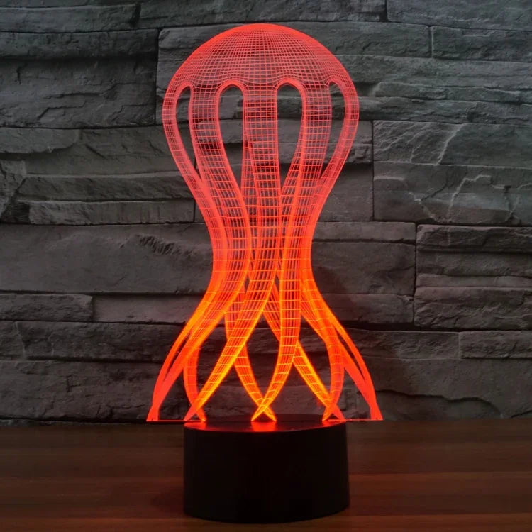 Lâmpada de Secretária Estéreo Visual Criativa com Descoloração de 7 Cores, Estilo Acaleph