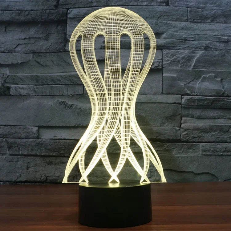 Lâmpada de Secretária Estéreo Visual Criativa com Descoloração de 7 Cores, Estilo Acaleph