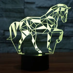 Lâmpada de Secretária Estéreo Visual Criativa com Descoloração de 7 Cores, Forma de Cavalo