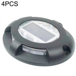 4 Peças de Lâmpadas Enterradas LED Solar IP68 Impermeáveis para Jardim e Relva Exterior