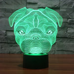 Lâmpada de Mesa Estéreo Visual Criativa com Descoloração de 7 Cores, Forma de Cão