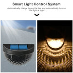 Luz de Cerca Solar Exterior com 6 LEDs em Forma de Gota de Água