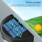 Luz de Cerca Solar Exterior com 6 LEDs em Forma de Gota de Água