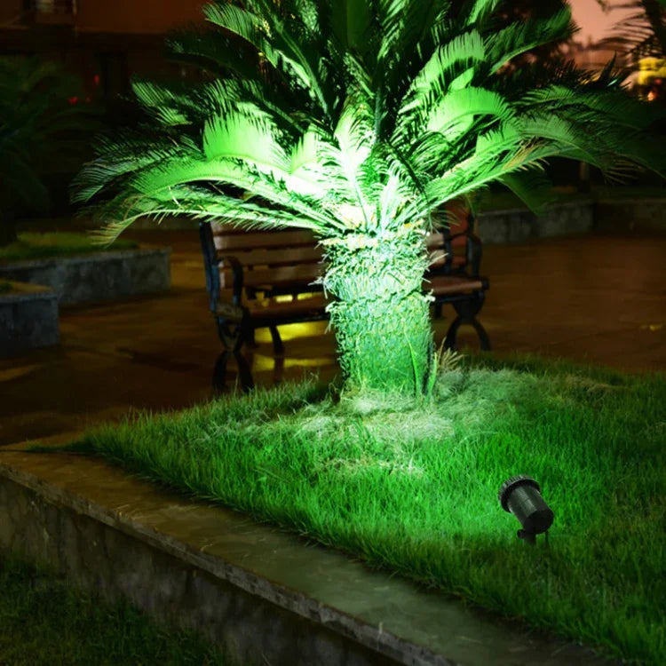 Projetor Solar de Relva 3 em 1 com Luz Vermelha, Verde e Azul para Piscina, Luz Vermelha, Verde e Azul