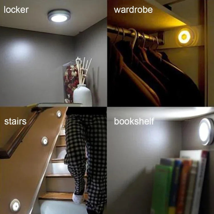 Mini Lâmpada com 6 LEDs para Roupeiro / Armário / Escadas / Quarto, Distância do Sensor: 5m, DC 5V