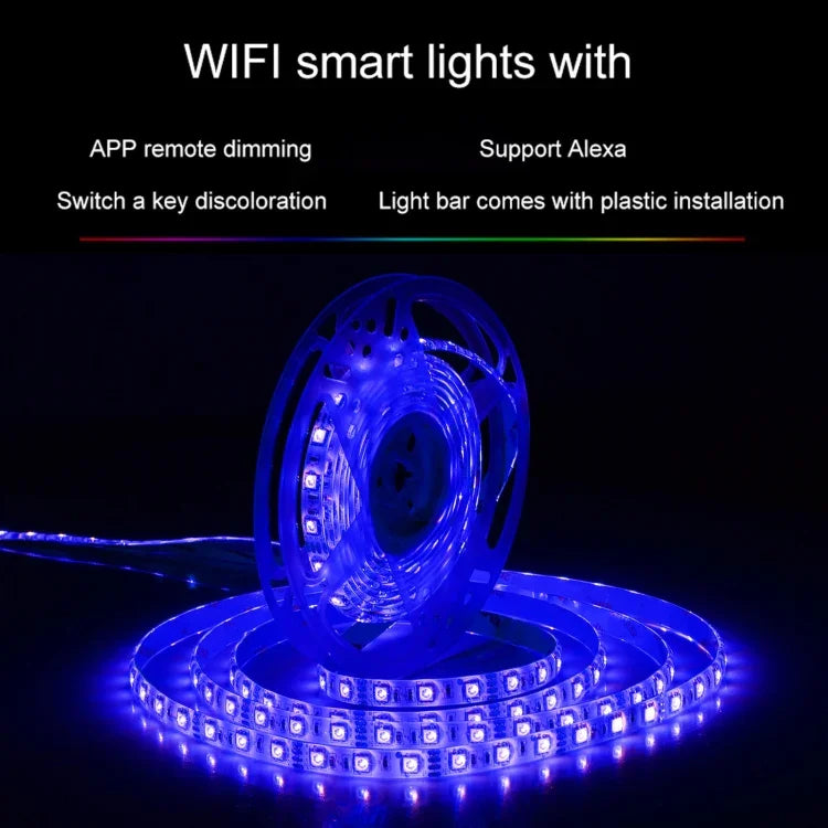 300 LEDs SMD 5050 Luz Colorida Controle Remoto por APP Compatível com Alexa & Google Home