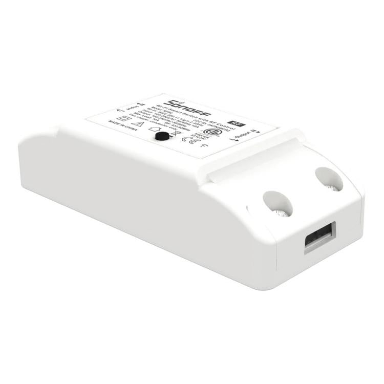 Módulo temporizador de controlo remoto sem fios inteligente WiFi DIY Sonoff 433MHz com interruptor de energia e controlo remoto de 4 teclas para casa inteligente, compatível com iOS e Android, 433MHz com controlo remoto
