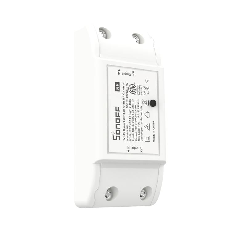 Módulo temporizador de controlo remoto sem fios inteligente WiFi DIY Sonoff 433MHz com interruptor de energia e controlo remoto de 4 teclas para casa inteligente, compatível com iOS e Android, 433MHz com controlo remoto