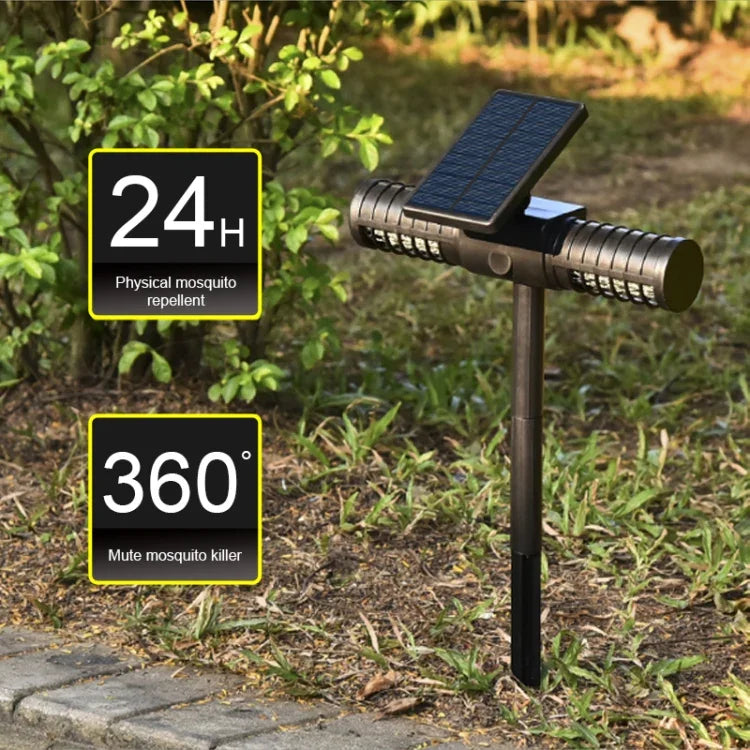 Luz Mata-Mosquitos Solar SZ-16008 para Exterior IP65 à Prova de Água, LED para Jardim, Plug de Chão, Armadilha Decorativa para Relva