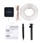 Painel Solar Resistente à Água 50 LED, 5m 50LED Luz Azul, 5m 50LED Luz Branca, 5m 50LED Luz Branca Quente