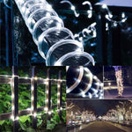 Painel Solar Resistente à Água 50 LED, 5m 50LED Luz Azul, 5m 50LED Luz Branca, 5m 50LED Luz Branca Quente