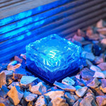 Luz Enterrada LED Solar Quadrada com Vidro Temperado para Exterior, Decoração de Jardim IP55 à Prova de Água, Tamanho: 7 x 7 x 5cm