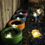 Luz Enterrada LED Solar Quadrada com Vidro Temperado para Exterior, Decoração de Jardim IP55 à Prova de Água, Tamanho: 7 x 7 x 5cm