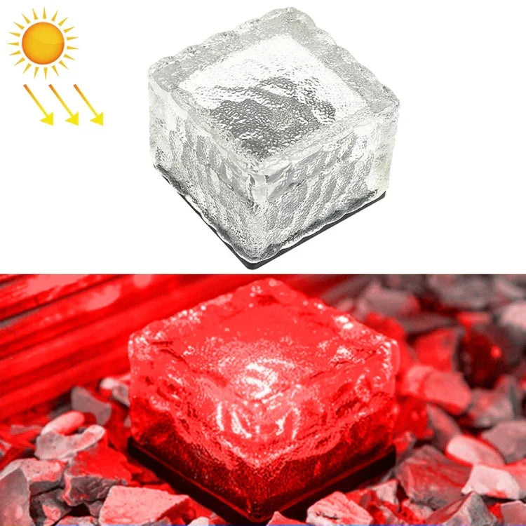 Luz Enterrada LED Solar Quadrada com Vidro Temperado para Exterior, Decoração de Jardim IP55 à Prova de Água, Tamanho: 7 x 7 x 5cm