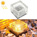 Luz Enterrada LED Solar Quadrada com Vidro Temperado para Exterior, Decoração de Jardim IP55 à Prova de Água, Tamanho: 7 x 7 x 5cm