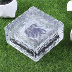 Luz Enterrada LED Solar Quadrada com Vidro Temperado para Exterior, Decoração de Jardim IP55 à Prova de Água, Tamanho: 10 x 10 x 5,2cm