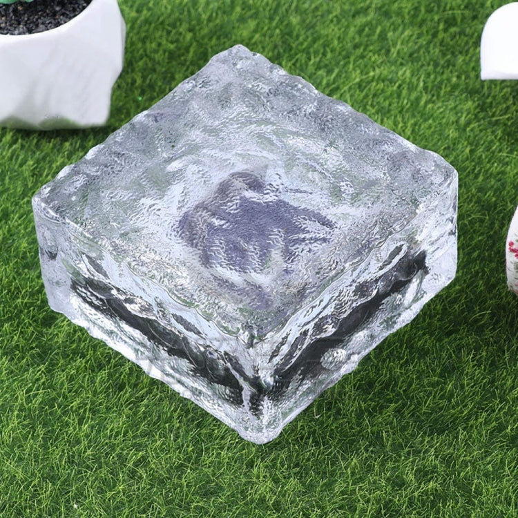 Luz Enterrada LED Solar Quadrada com Vidro Temperado para Exterior, Decoração de Jardim IP55 à Prova de Água, Tamanho: 10 x 10 x 5,2cm