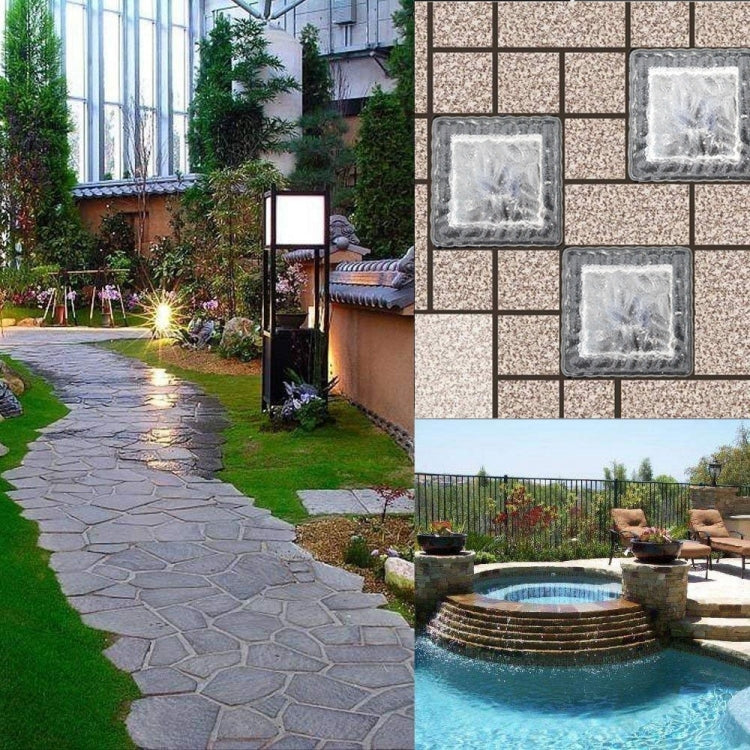Luz Enterrada LED Solar Quadrada com Vidro Temperado para Exterior, Decoração de Jardim IP55 à Prova de Água, Tamanho: 10 x 10 x 5,2cm